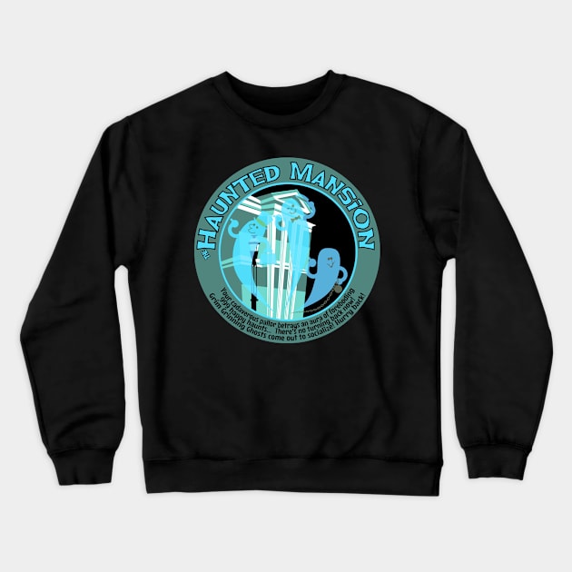 Haunted Mansion (black and blue) Crewneck Sweatshirt by brodiehbrockie